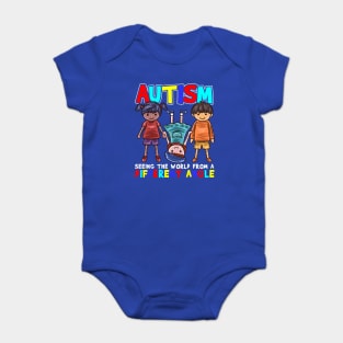 Autism Seeing the World from a Different Angle Awareness product Baby Bodysuit